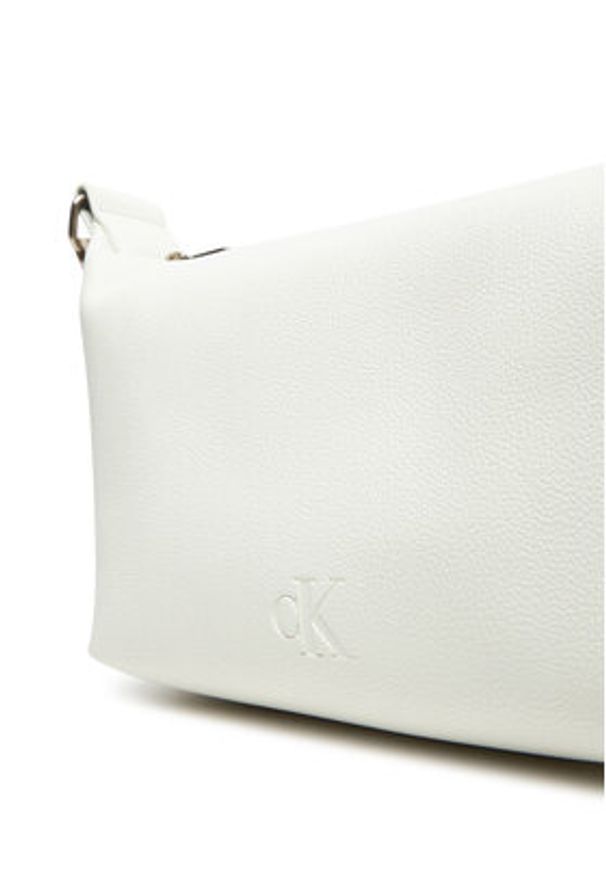 Calvin Klein Jeans Torebka Ultralight Shoulder Bag LV04K3131G Biały. Kolor: biały. Materiał: skórzane