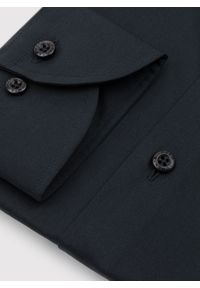 Pako Lorente - PAKO LORENTE – Bawełniana czarna koszula męska. Kolor: czarny. Materiał: bawełna. Długość rękawa: długi rękaw. Długość: długie. Wzór: gładki #5