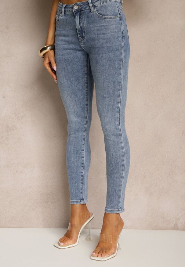 Renee - Niebieskie Jeansy Skinny Regular Waist Tolilune. Okazja: na co dzień, na spotkanie biznesowe, do pracy. Kolor: niebieski. Styl: biznesowy, klasyczny, elegancki, casual