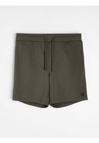 Sinsay - Szorty dresowe z wiązaniem - khaki. Kolor: brązowy. Materiał: dresówka #1