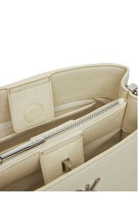 Calvin Klein Torebka Ck Bucket Bag_Tex K60K613179 Biały. Kolor: biały. Materiał: skórzane