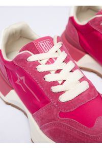 Big-Star - Sneakersy damskie z zamszowymi wstawkami różowe NN274961 602. Okazja: na spacer. Kolor: różowy. Materiał: zamsz. Sport: turystyka piesza #8