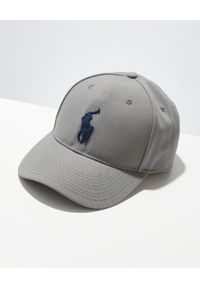 Ralph Lauren - RALPH LAUREN - Szara czapka z daszkiem z logo. Kolor: szary. Wzór: haft #4