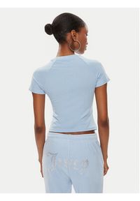Juicy Couture T-Shirt JCMCT223257 Niebieski Slim Fit. Kolor: niebieski. Materiał: bawełna