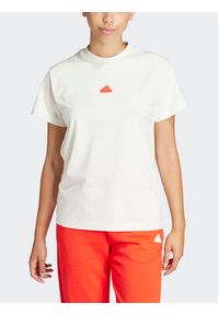 Adidas - adidas T-Shirt Embroidered IS4287 Biały Regular Fit. Kolor: biały. Materiał: bawełna #4