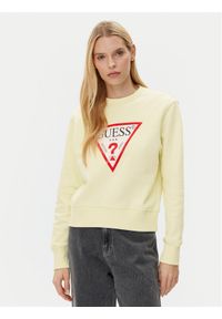 Guess Bluza W2YQ16 KBA11 Żółty Regular Fit. Kolor: żółty. Materiał: bawełna #1