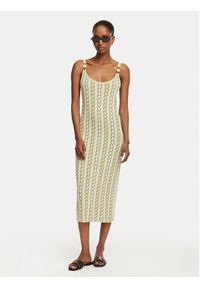 Fracomina Sukienka dzianinowa FS26SD5005K414F8 Żółty jasny Slim Fit. Kolor: żółty. Materiał: wiskoza #4