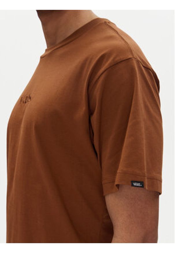 Vans T-Shirt Essential VN000HPZ Brązowy Loose Fit. Kolor: brązowy. Materiał: bawełna