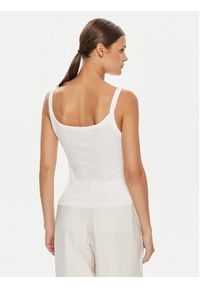 Calvin Klein Jeans Top J20J223559 Biały Slim Fit. Kolor: biały. Materiał: bawełna #4