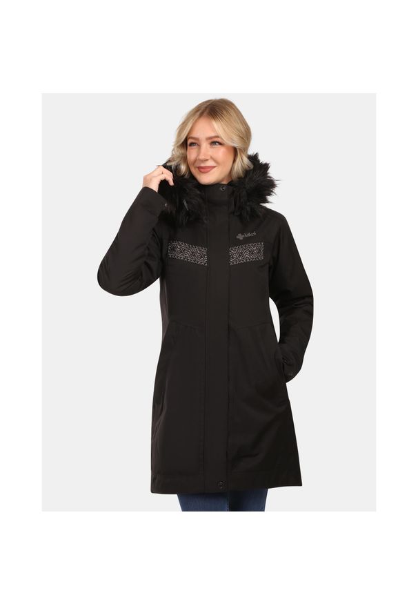 Płaszcz damski Kilpi PERU-W. Kolor: czarny. Sport: turystyka piesza