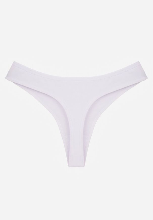 Born2be - Białe Majtki Typu Stringi z Bawełną Asoia. Kolor: biały. Materiał: bawełna