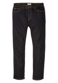 Dżinsy z elastycznymi wstawkami w talii CLASSIC FIT STRAIGHT bonprix czarny denim. Kolor: czarny #1
