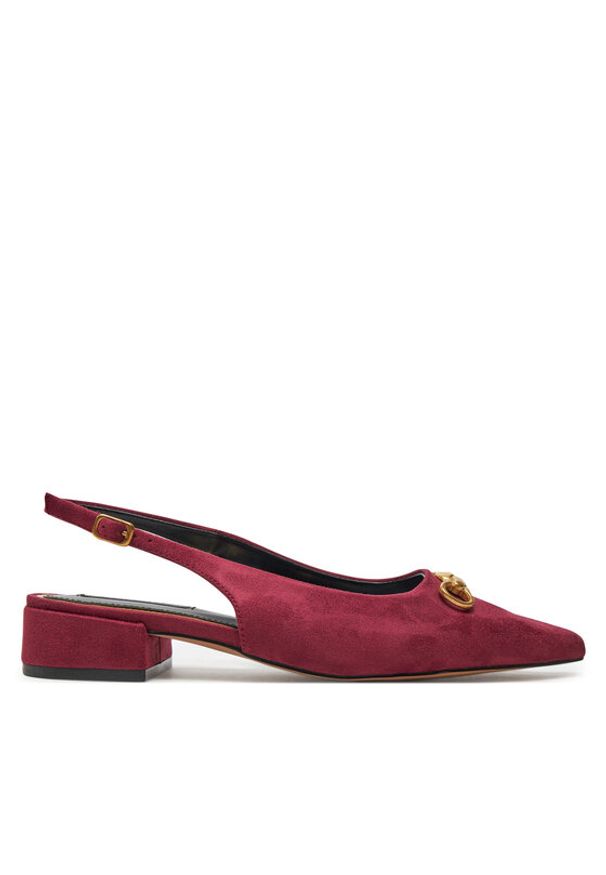 Nine West Sandały WFA2991-1 Bordowy. Kolor: czerwony. Materiał: materiał