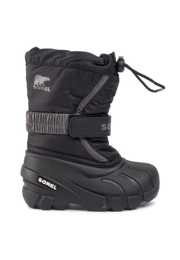 sorel - Sorel Śniegowce Childrens Flurry NC1695 Czarny. Kolor: czarny. Materiał: materiał