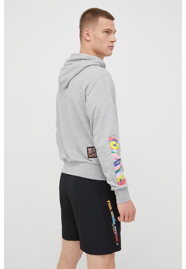adidas Performance bluza Pride męska kolor szary z kapturem melanżowa. Typ kołnierza: kaptur. Kolor: szary. Materiał: dzianina, materiał. Wzór: melanż