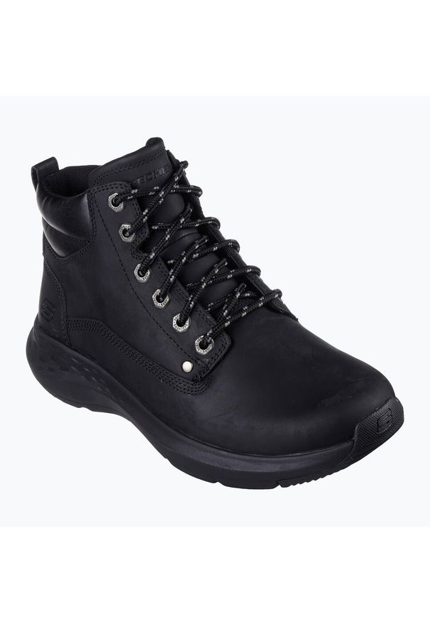 skechers - Buty na co dzień męskie SKECHERS PARSON-EDERIC skóra wysokie za kostkę. Okazja: na co dzień. Wysokość cholewki: za kostkę. Kolor: czarny. Materiał: skóra