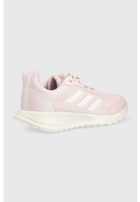 Adidas - adidas sneakersy Tensaur Run kolor różowy. Nosek buta: okrągły. Zapięcie: sznurówki. Kolor: różowy. Materiał: materiał, poliester. Szerokość cholewki: normalna. Sport: bieganie