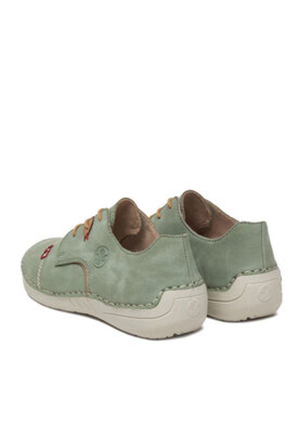 Rieker Półbuty 52528-52 Zielony. Kolor: zielony. Materiał: materiał