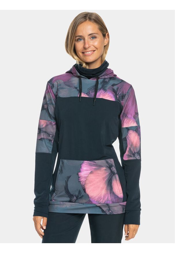 Roxy Bluza Winter Valley Otlr ERJFT04716 Czarny Regular Fit. Kolor: czarny. Materiał: bawełna