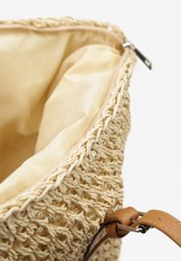Renee - Jasnobeżowa Torebka z Plecionki w Stylu Boho z Ozdobnymi Rączkami Iltanin. Kolor: beżowy. Sezon: lato. Styl: boho #4