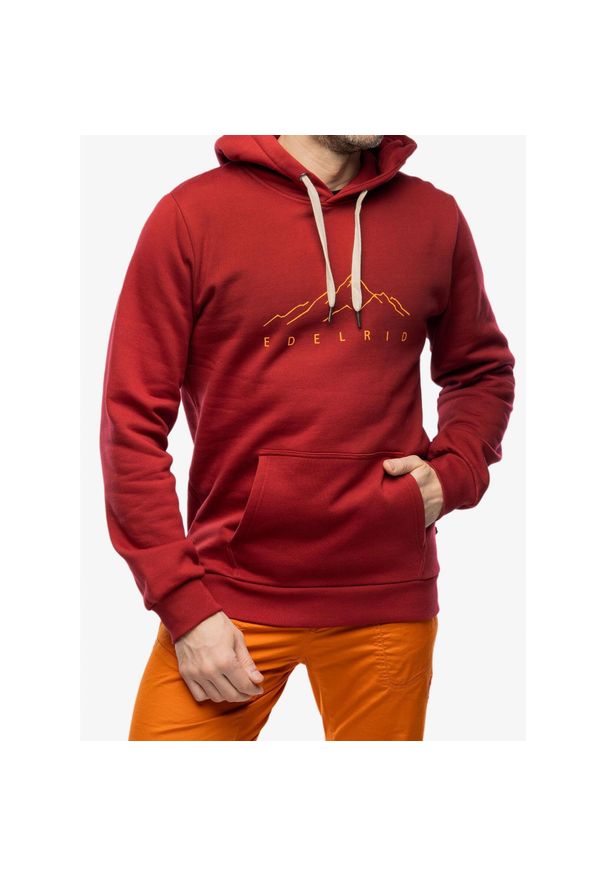 EDELRID - Bluza wspinaczkowa męska Edelrid Me Spotter Hoody IV. Kolor: czerwony