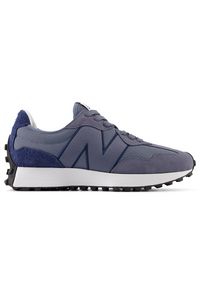 Buty unisex New Balance U327MA – fioletowe. Okazja: na co dzień. Kolor: fioletowy. Materiał: guma, zamsz, dresówka, skóra. Szerokość cholewki: normalna