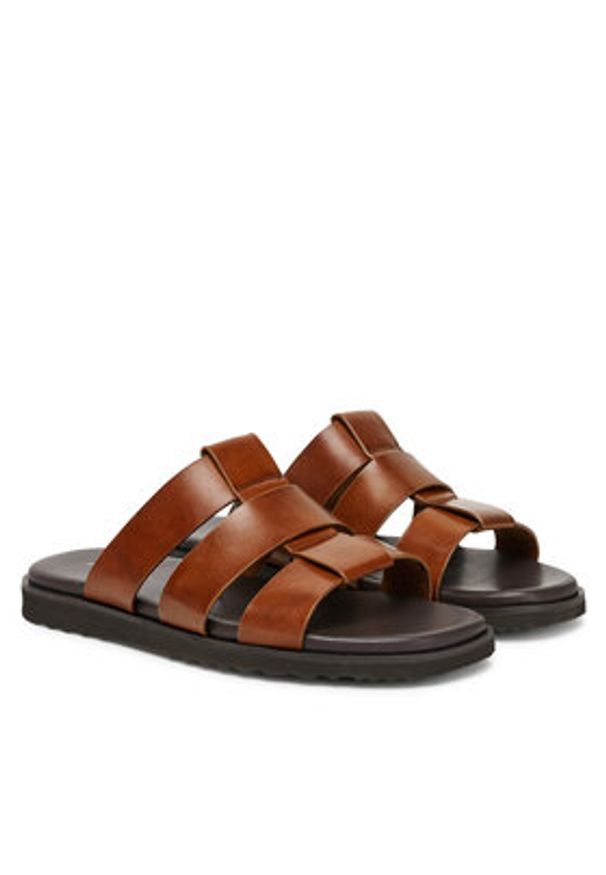 Aldo Klapki Light 13914631 Brązowy. Kolor: brązowy. Materiał: skóra