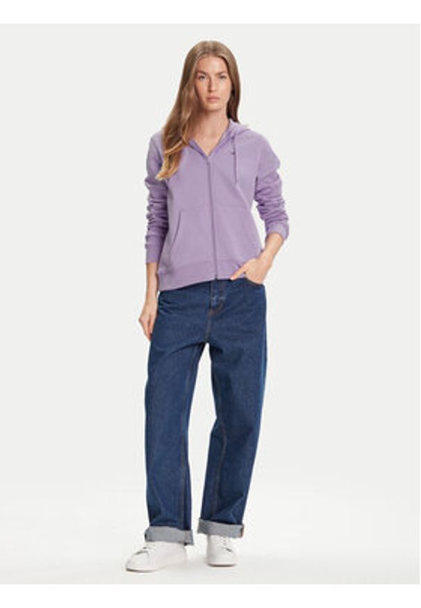 Tommy Jeans Bluza Flag DW0DW19729 Fioletowy Regular Fit. Kolor: fioletowy. Materiał: bawełna