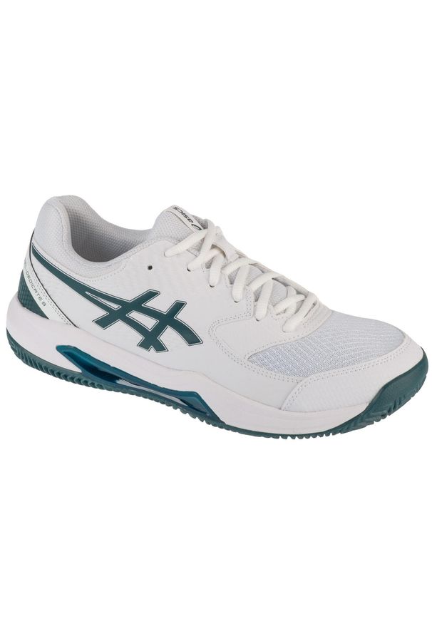 Asics - Buty do tenisa męskie, Gel-Dedicate 8 Clay. Kolor: biały, wielokolorowy, zielony. Sport: tenis