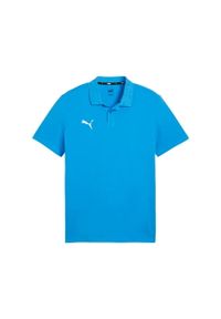 Polo Puma Teamgoal Casuals. Typ kołnierza: polo. Kolor: niebieski. Materiał: bawełna. Sport: piłka nożna #1