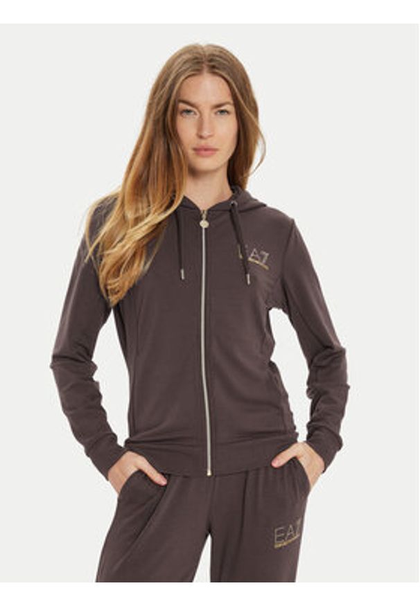EA7 Emporio Armani Dres 8NTV51 TJ9RZ 1755 Brązowy Regular Fit. Kolor: brązowy. Materiał: syntetyk