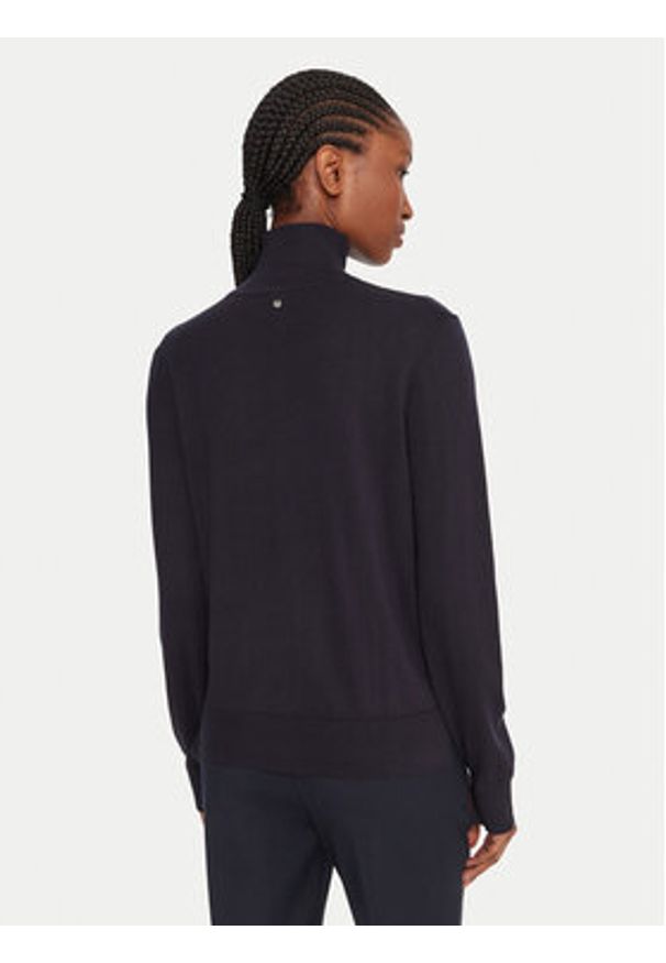 BOSS Golf C_Faghettini 50551356 Granatowy Regular Fit. Typ kołnierza: golf. Kolor: niebieski. Materiał: wełna, bawełna