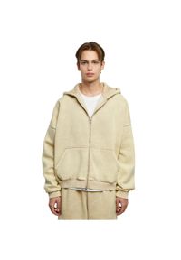 Bluza z kapturem i zamkiem błyskawicznym Urban Classics 90's Heavy Sand Washed. Typ kołnierza: kaptur. Kolor: beżowy #1