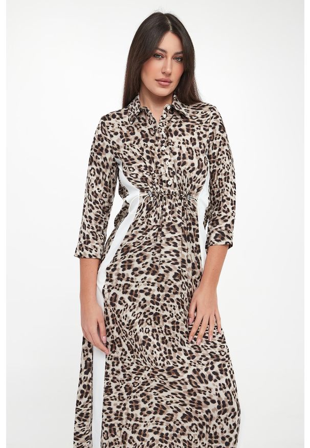 Sportalm - Sukienka szmizjerka ze zwierzęcym wzorem SPORTALM. Wzór: motyw zwierzęcy. Typ sukienki: szmizjerki