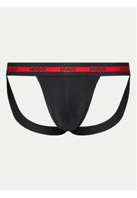 Hugo Komplet 3 par slipów Jock Strap 50517882 Czarny. Kolor: czarny. Materiał: bawełna