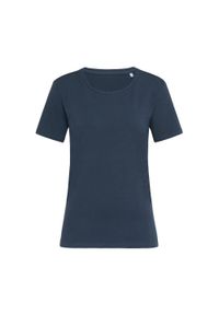 Stedman - Koszulka Damska Claire Crew Neck Relaxed Fit T-shirt. Kolor: niebieski