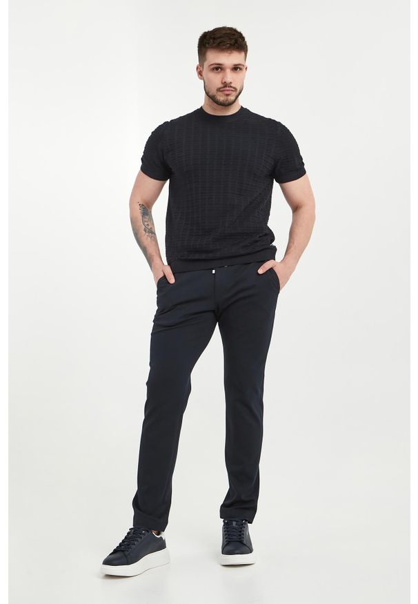 T-shirt męski dzianinowy Theor JOOP!. Materiał: dzianina