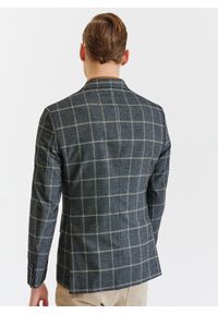 Pako Lorente - PAKO LORENTE – Szara marynarka męska w kratę. Okazja: na co dzień. Kolor: szary. Materiał: elastan, wiskoza, poliester. Styl: casual #7