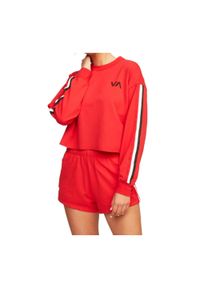 Bluza sportowa damska RVCA Ringside. Kolor: czerwony. Materiał: bawełna, wiskoza, elastan