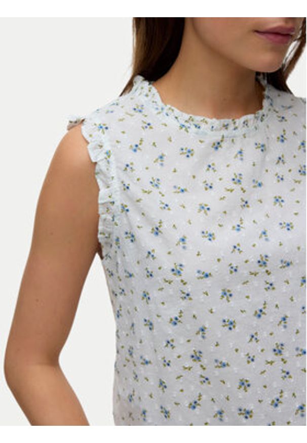 Vero Moda Top Trine 10342734 Biały Regular Fit. Kolor: biały. Materiał: bawełna
