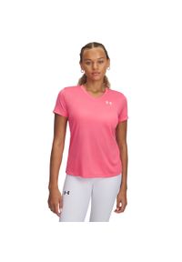 Koszulka treningowa damska z dekoltem w serek Under Armour Tech™. Typ kołnierza: dekolt w serek. Kolor: biały, różowy, wielokolorowy. Materiał: materiał #1