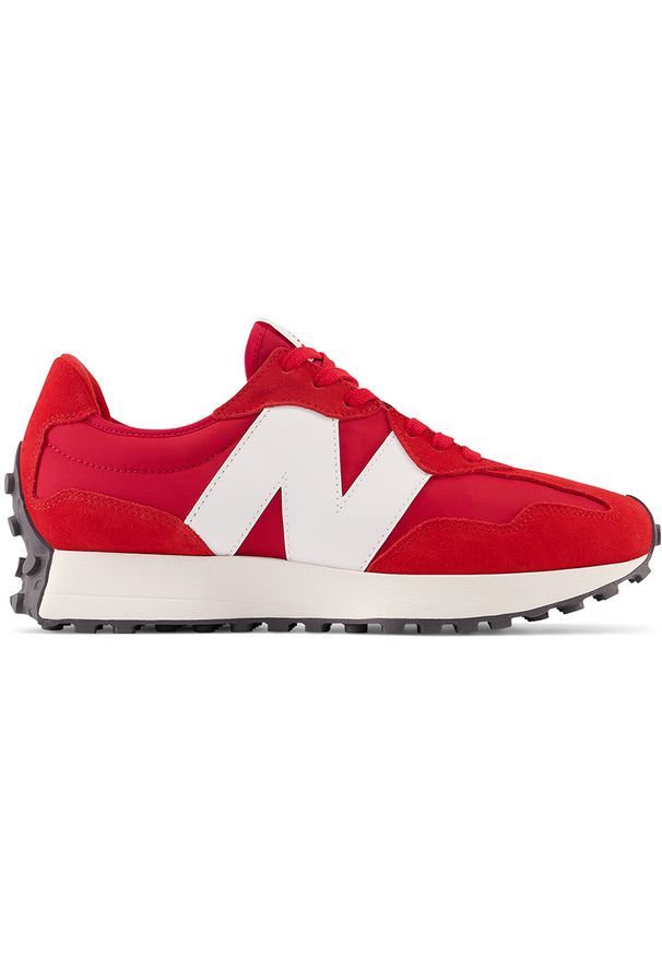 Buty unisex New Balance U327EC – czerwone. Okazja: na co dzień. Kolor: czerwony. Materiał: materiał, zamsz, skóra, guma. Szerokość cholewki: normalna