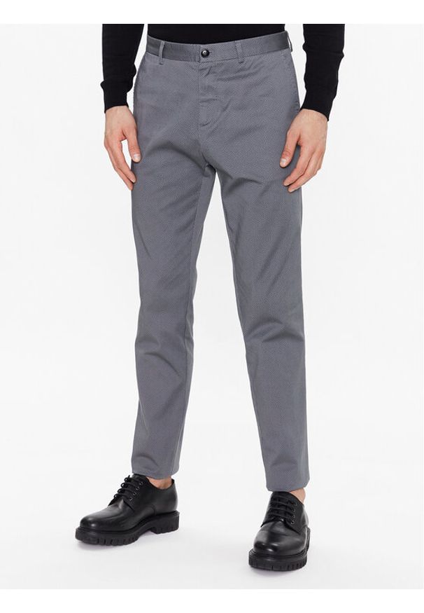 Sisley Chinosy 4JLESF023 Szary Slim Fit. Kolor: szary. Materiał: bawełna