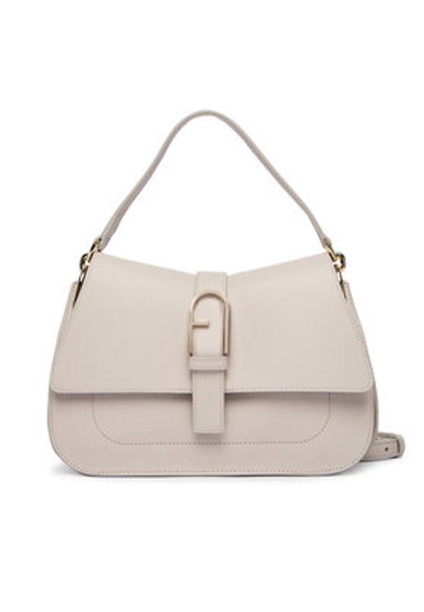 Furla Torebka Flow M WB00996 BX2045 BG 4556S Écru. Kolor: kremowy. Materiał: skórzane