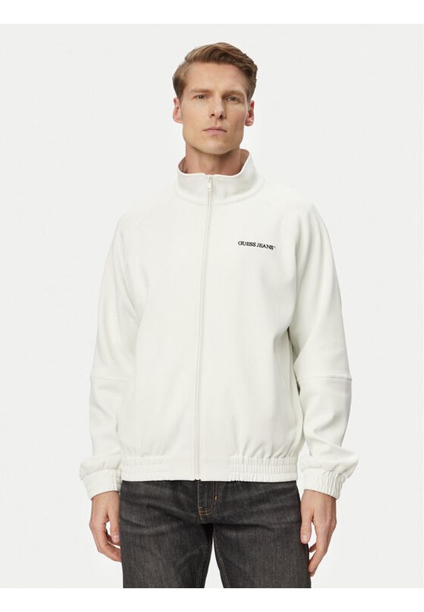 Guess Jeans Bluza M6GQZ2 KB212 Biały Regular Fit. Kolor: biały. Materiał: syntetyk
