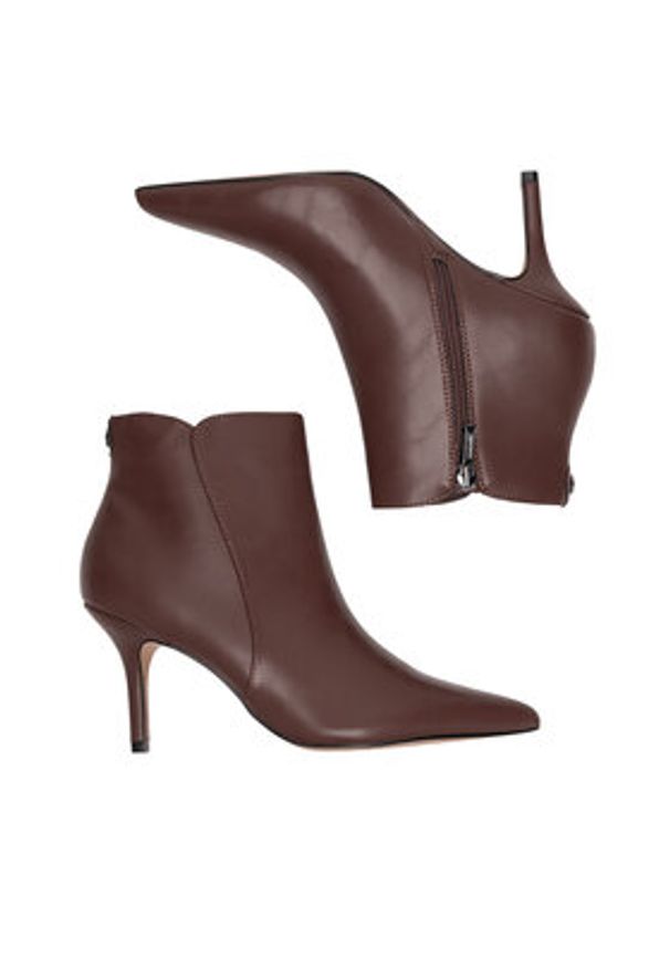 Nine West Botki WFA2784-1 Brązowy. Kolor: brązowy. Materiał: materiał