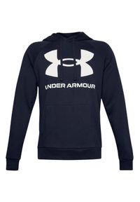 Under Armour - Męska Polarowa Bluza Treningowa Rival Big Logo. Kolor: niebieski. Materiał: polar