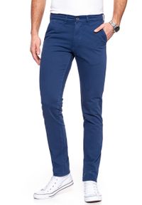 Wrangler - WRANGLER SPODNIE MĘSKIE CHINO BLUE DEPTHS W16LHB13Y. Materiał: materiał #9