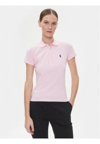 Polo Ralph Lauren Polo 211870245003 Różowy Slim Fit. Typ kołnierza: polo. Kolor: różowy. Materiał: bawełna