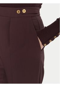 Elisabetta Franchi Spodnie materiałowe PA-099-56E2-V390 Bordowy Regular Fit. Kolor: czerwony. Materiał: syntetyk #5